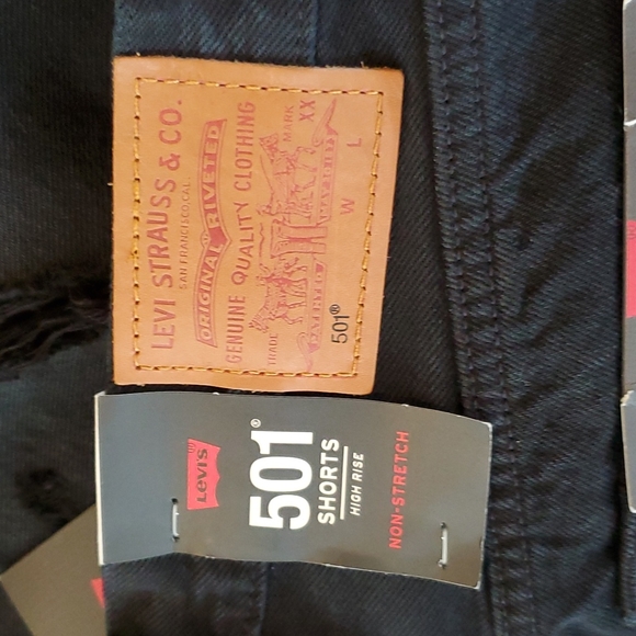 Levi's Premium 501 Distressed High Rise Jean Shorts - Picture 7 of 15